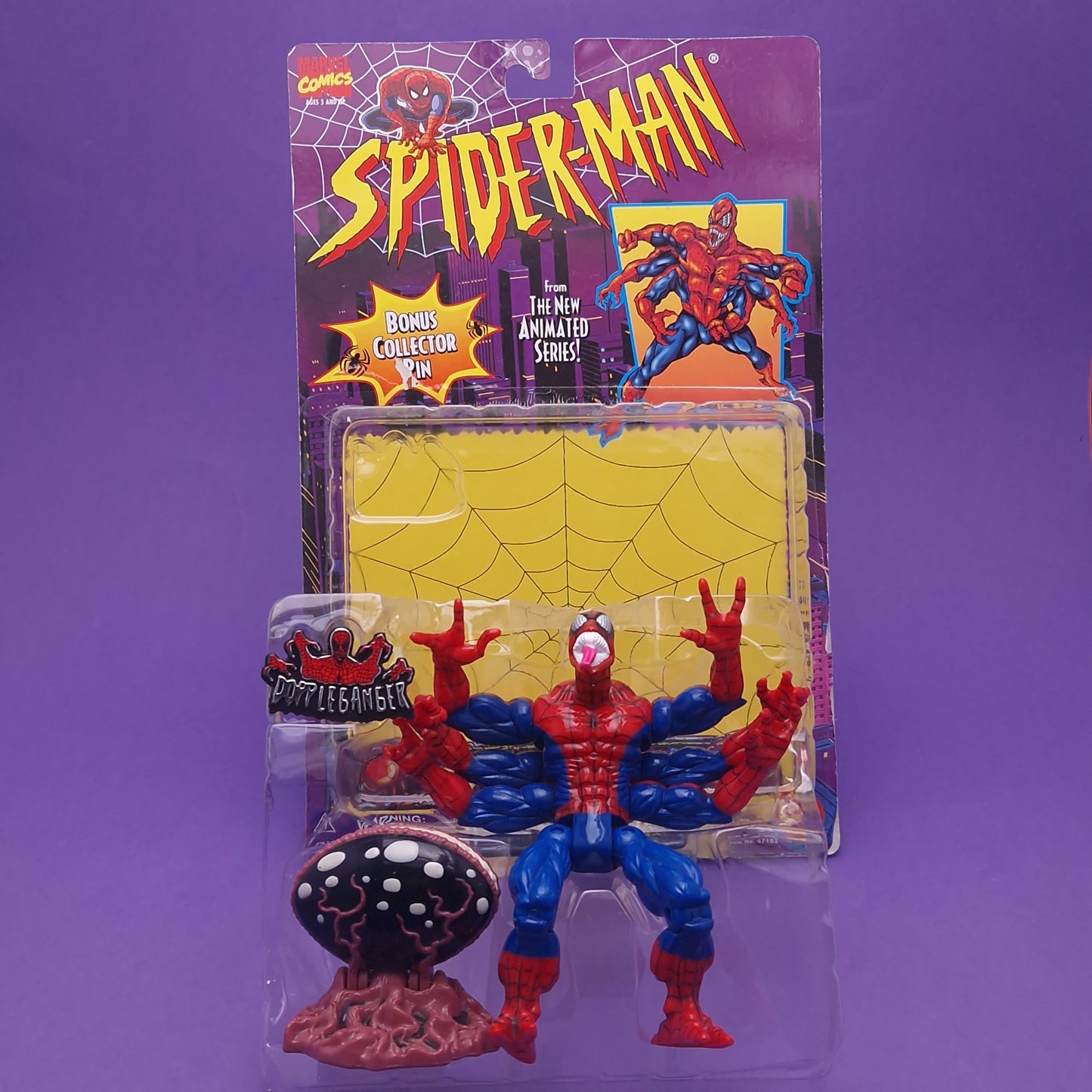 SPIDER-MAN ANIMATED SERIES ☆ SPIDER WARS DOPPLEGANGER Action Figure ☆ Marvel Toybiz 90s Vintage