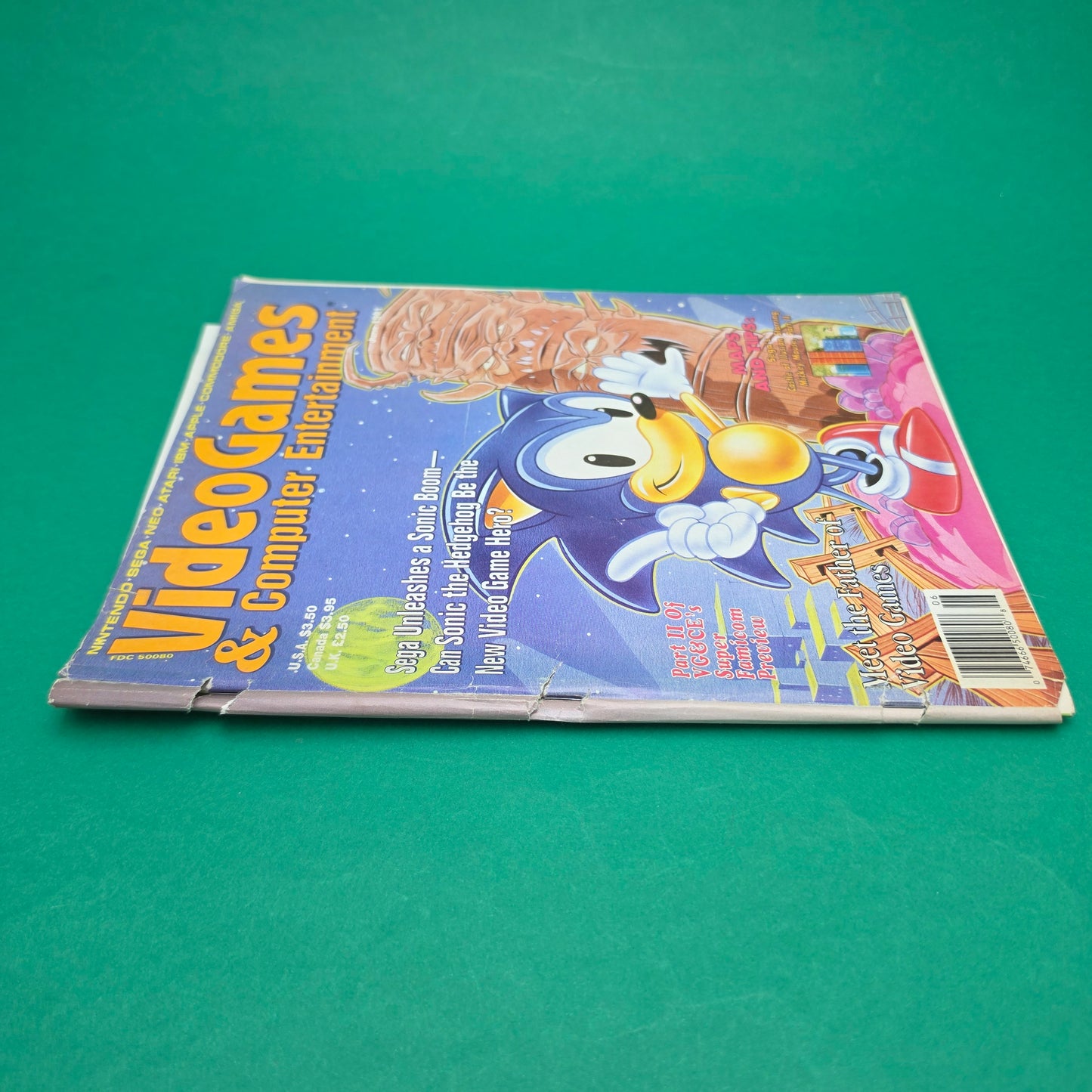 VIDEO GAMES AND COMPUTER ENTERTAINMENT ☆ SONIC COVER JUNE 1991  ☆ Retro Gaming Magazine
