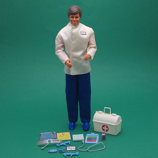 BARBIE ☆ DR. KEN Figure Doll Original Outfit & Accessories ☆ Vintage Mattel 80's Loose