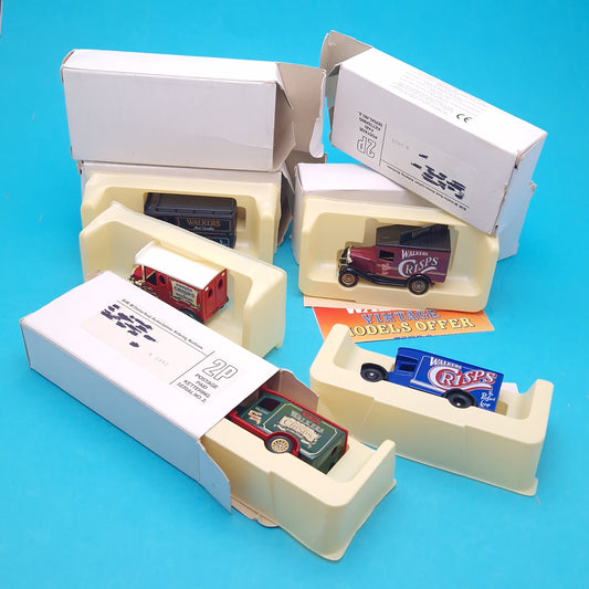 WALKERS LLEDO ☆ DAYS GONE BY Mail away cars x5 ☆ Vintage 90s Boxed