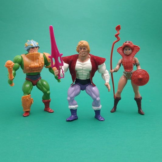 MASTERS OF THE UNIVERSE ☆ TEELA PRINCE ADAM MAN AT ARMS Vintage Figure ☆ MOTU Loose 80s Mattel Original