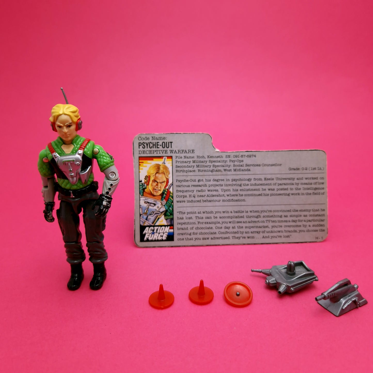 ACTION FORCE ☆ PSYCHE-OUT V1 Action Figure ☆ G.I.JOE Hasbro