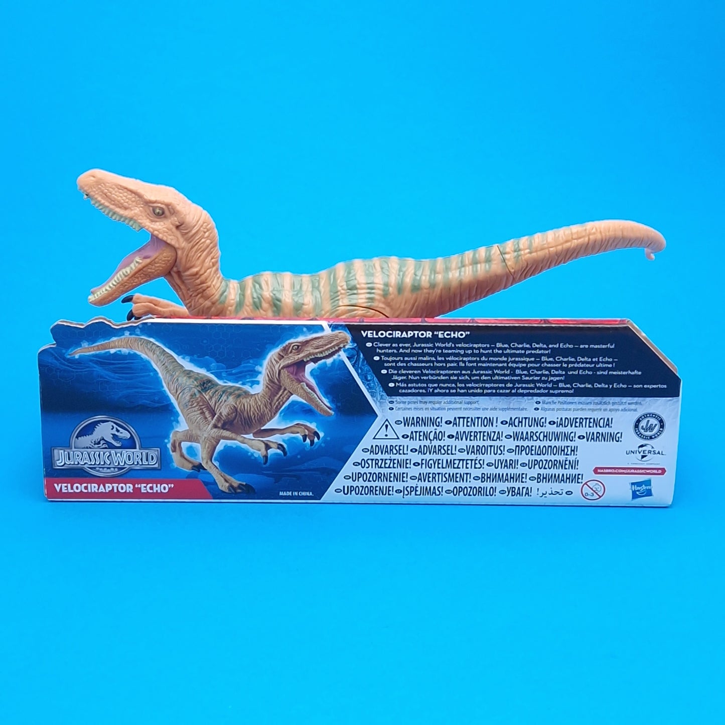 JURASIC WORLD ☆ VELOCIRAPTOR ECHO Boxed Action Figure ☆ 2015 Sealed Hasbro