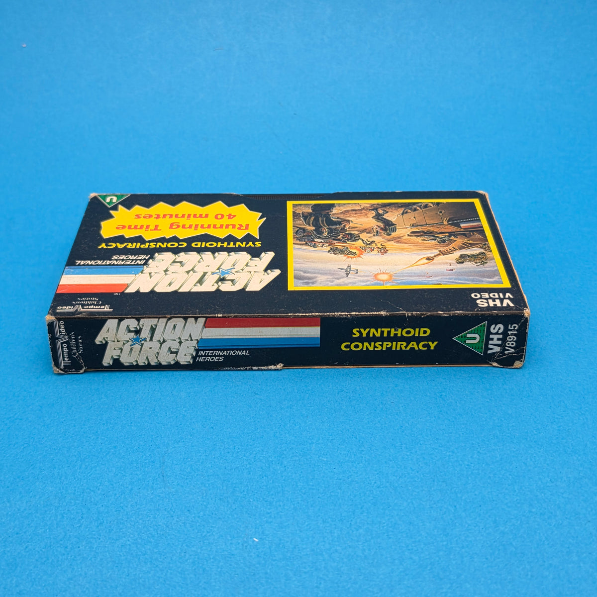 VHS Video ☆ ACTION FORCE SYTHOID CONSPIRACY ☆ U Cert Vintage Tape RARE Sleeve