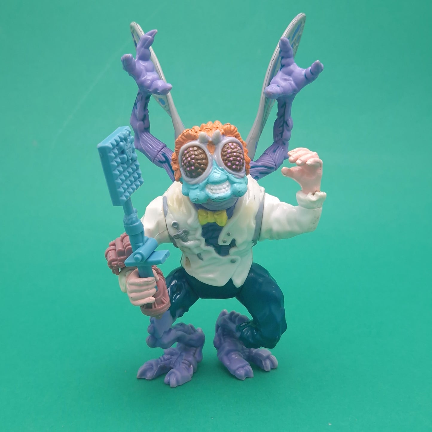TEENAGE MUTANT NINJA TURTLES ☆ BAXTER STOCKMAN Vintage Action Figure ☆ Loose Complete