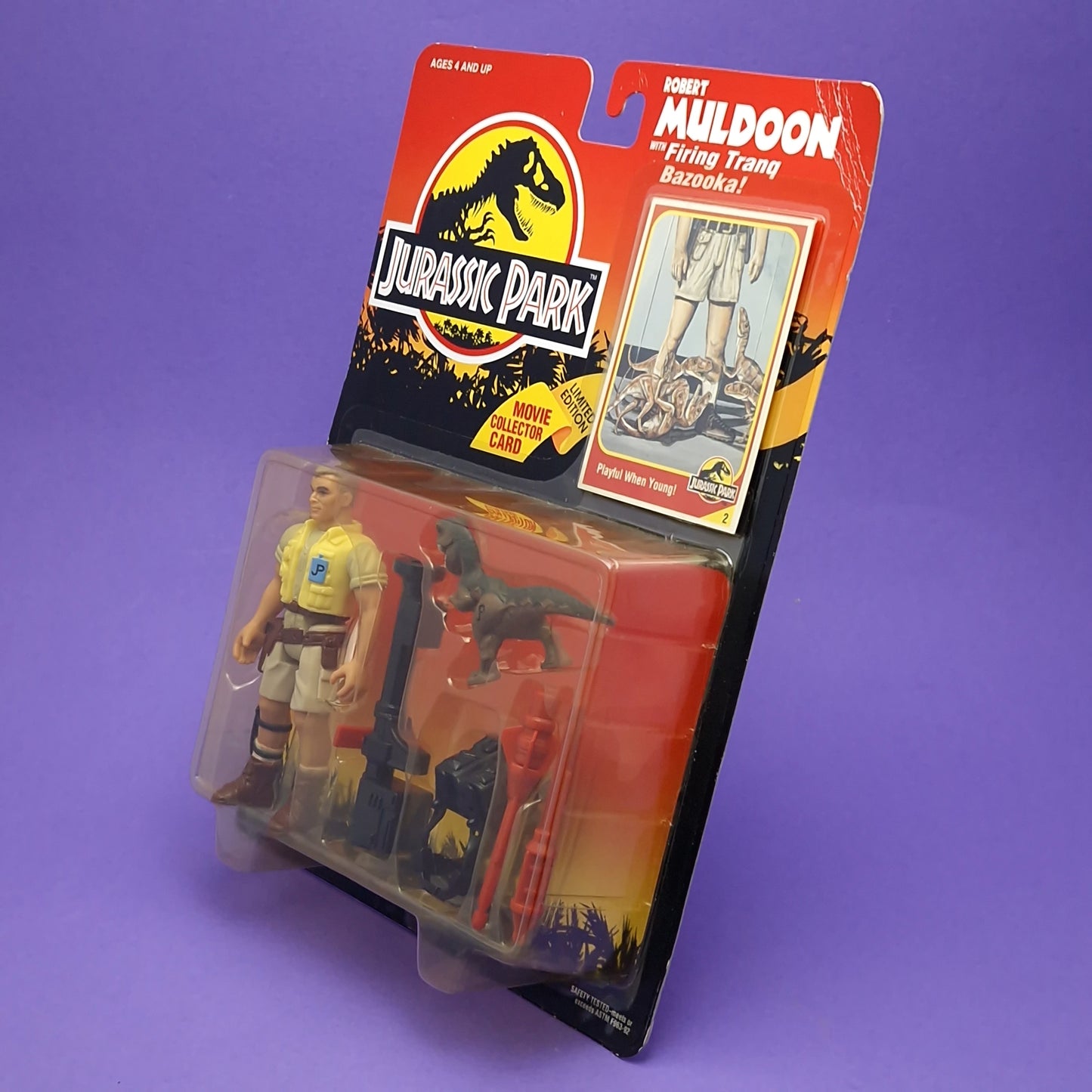 JURASSIC PARK ROBERT MULDOON Vintage Figure ☆ Sealed MOC World Carded