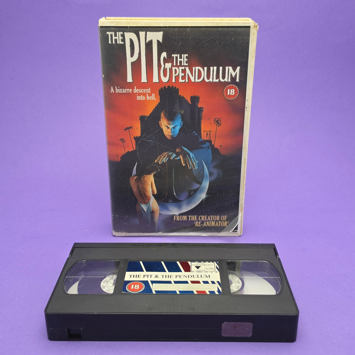 VHS Video ☆ THE PI & THE PENDULUM ☆ 18 Cert Ex Rental Big Box Vintage Tape