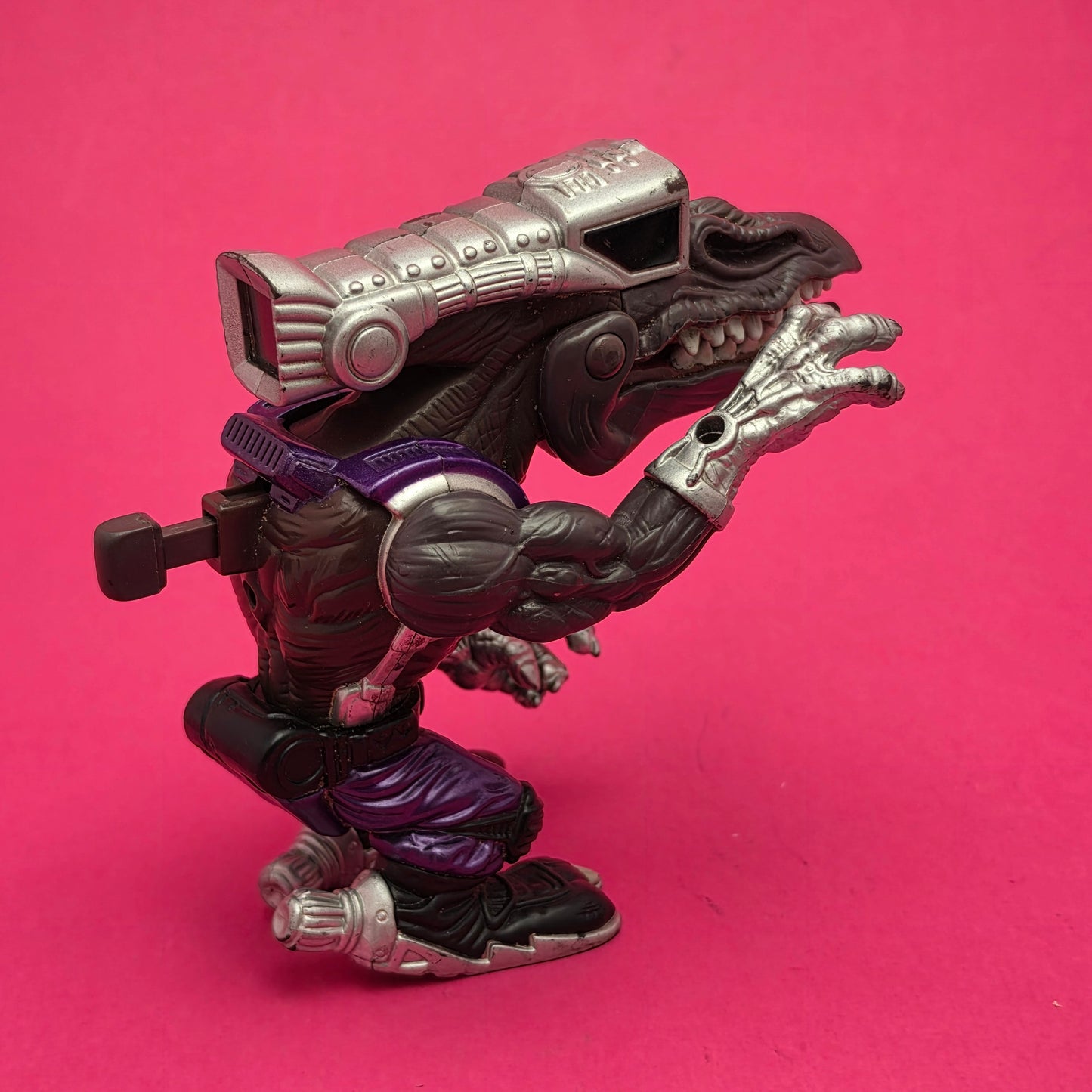 EXTREME DINOSAURS ☆ BULLZEYE & SPIKE Head Strike Dino Vintage Action Figure ☆ MATTEL 90s Loose
