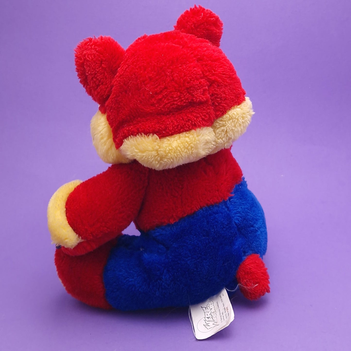WERE BEARS ☆ FANG Red Blue Plush ☆ Vintage Teddy Bear HORNBY 80s Werebears