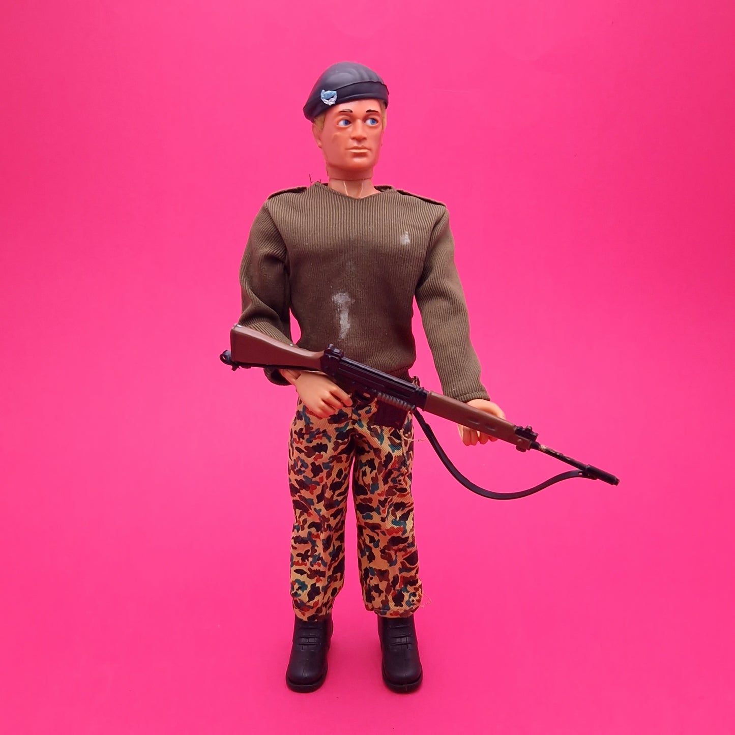 ACTION MAN ☆ SOLDIER Parts Uniform & Eagle Eye Blonde Figure 80's ☆ Vintage PALITOY Loose