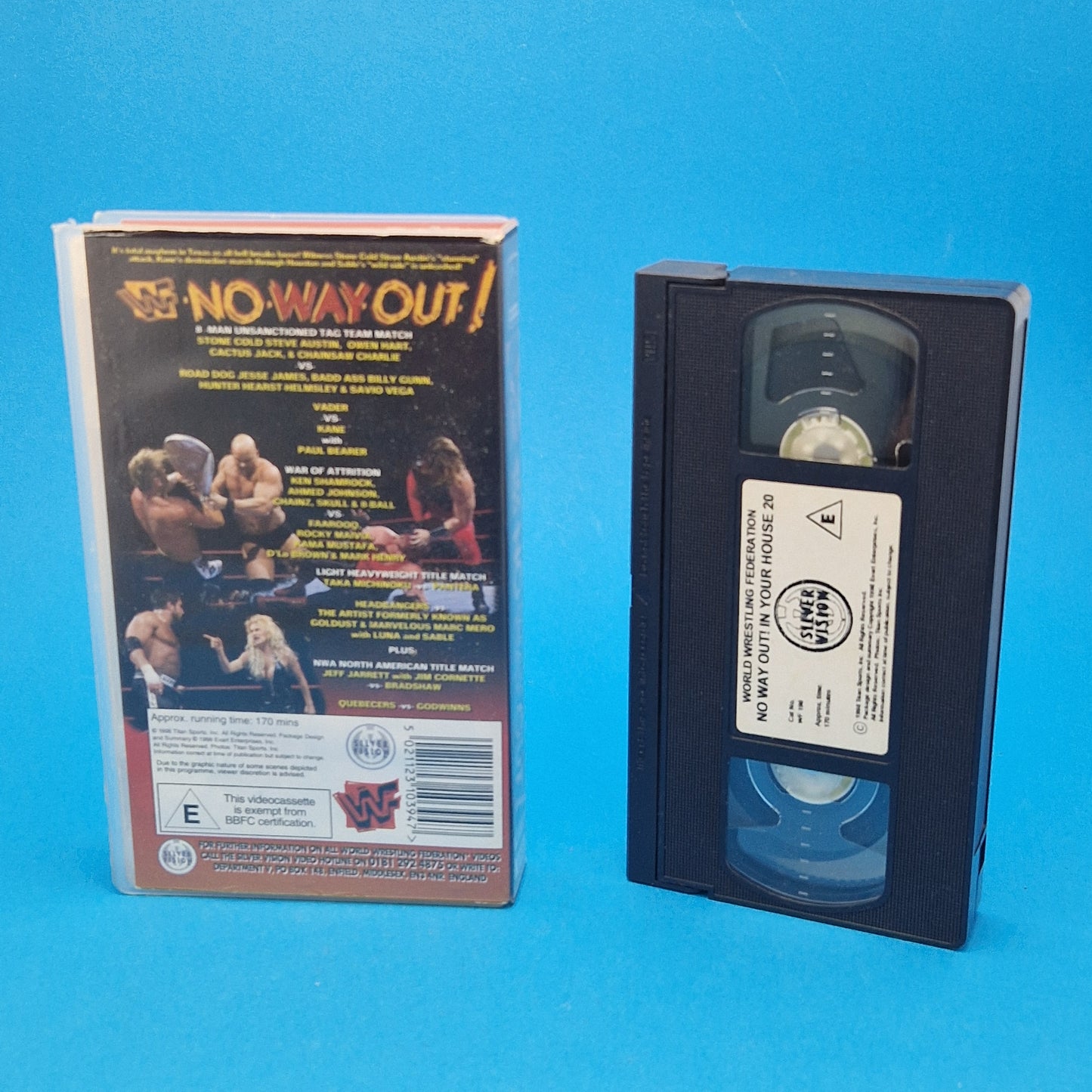 VHS Video ☆ WWF NO WAY OUT IN YOUR HOUSE 20 UK Tape Cassette ☆ Silver Vision Vintage 15