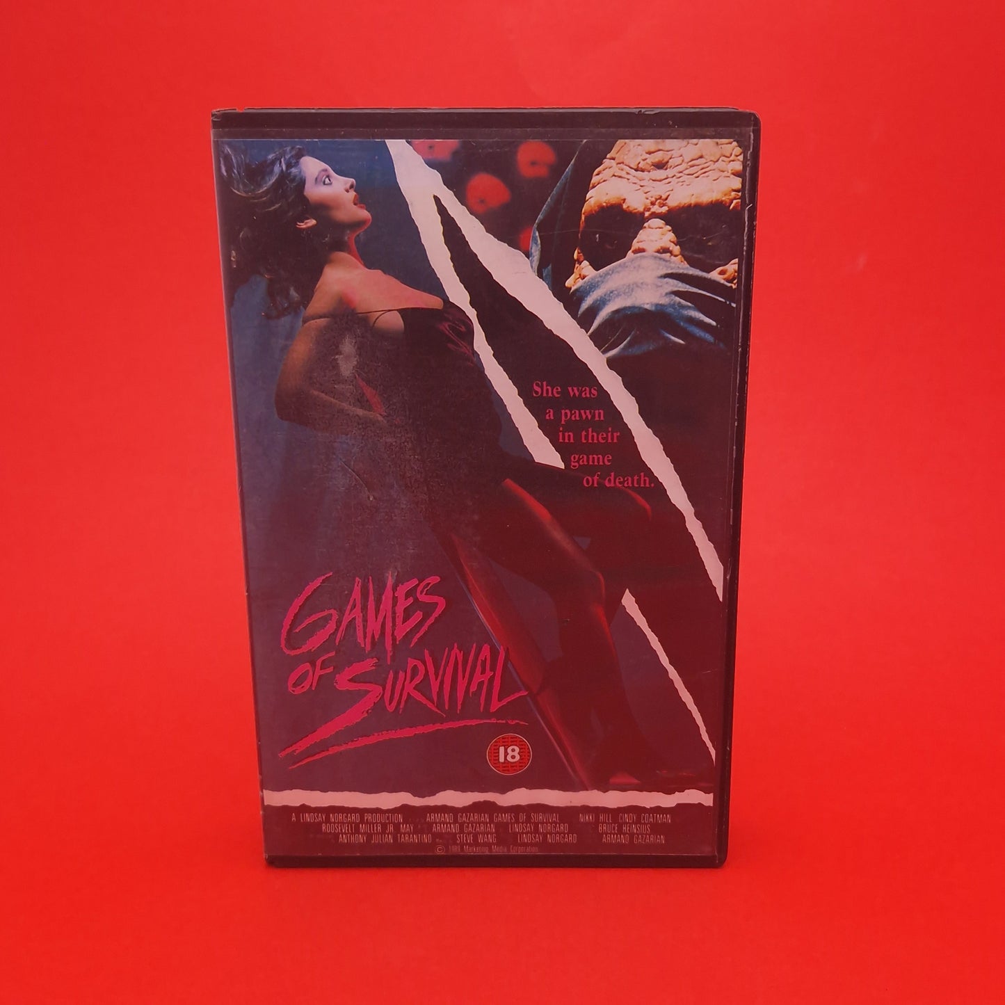 VHS Video ☆ GAMES OF SURVIVAL ☆ Horror 80s Big Box Ex Rental Vintage 18