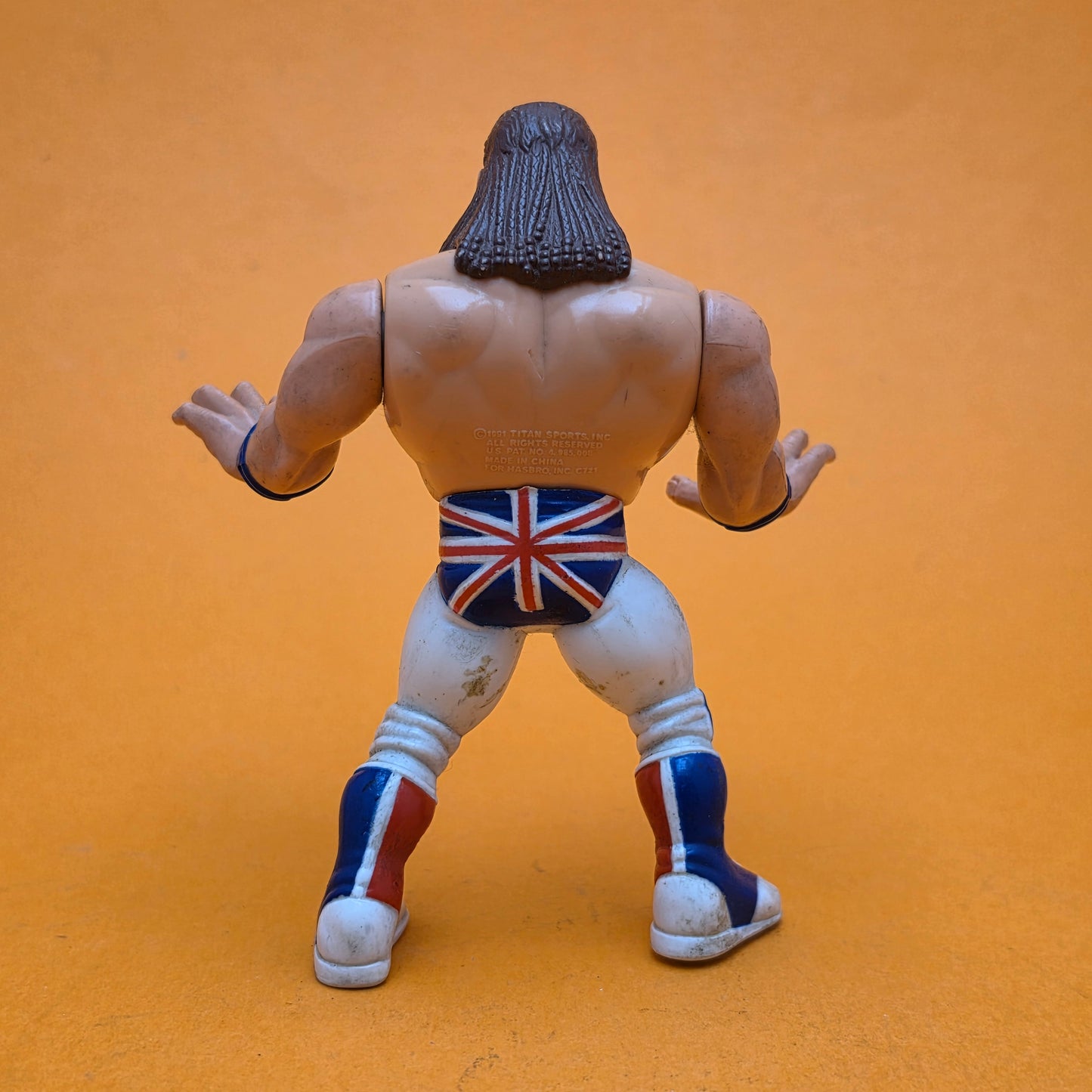 WWF HASBRO ☆ THE BRITISH BULLDOG Vintage Wrestling Figure ☆ Original 90s Series 4