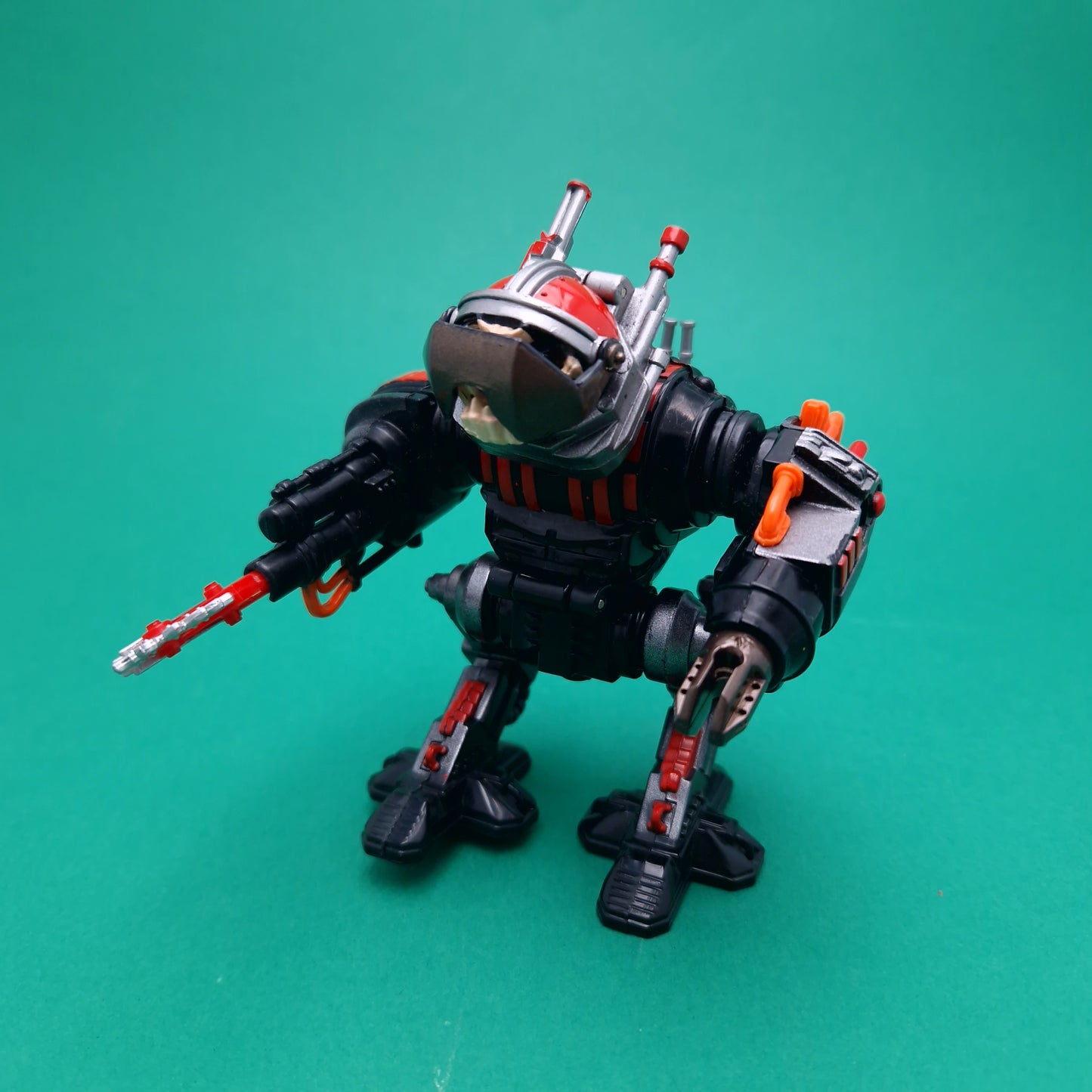 MIGHTY MAX ☆ SHUTS DOWN CYBOT Battle Warrior Vintage Figure Playset ☆ Complete Loose
