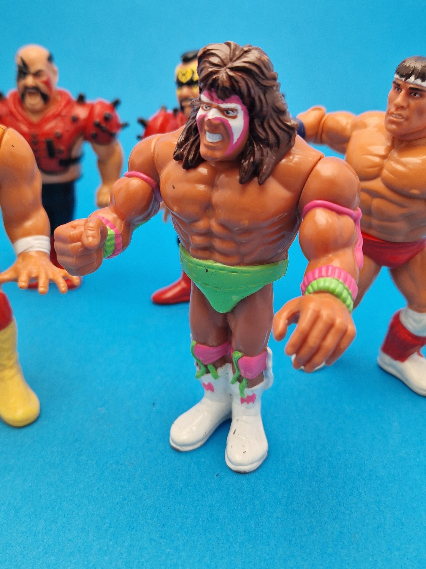 WWF HASBRO ☆ 6x Bundle LOD HULK WARRIROR SLAUGHTER TEXAS Vintage Wrestling Figure ☆ Original 90s