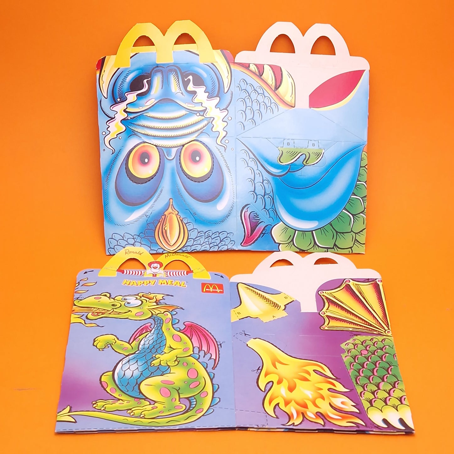 MCDONALDS ☆ Mix'em up Monsters Dragons Figures & Boxes ☆ 90s Happy Meal