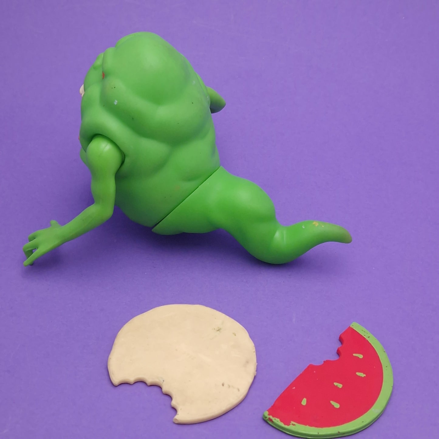 GHOSTBUSTERS ☆ GREEN GHOST SLIMER Food Vintage Figure ☆ Loose 80s Kenner Original