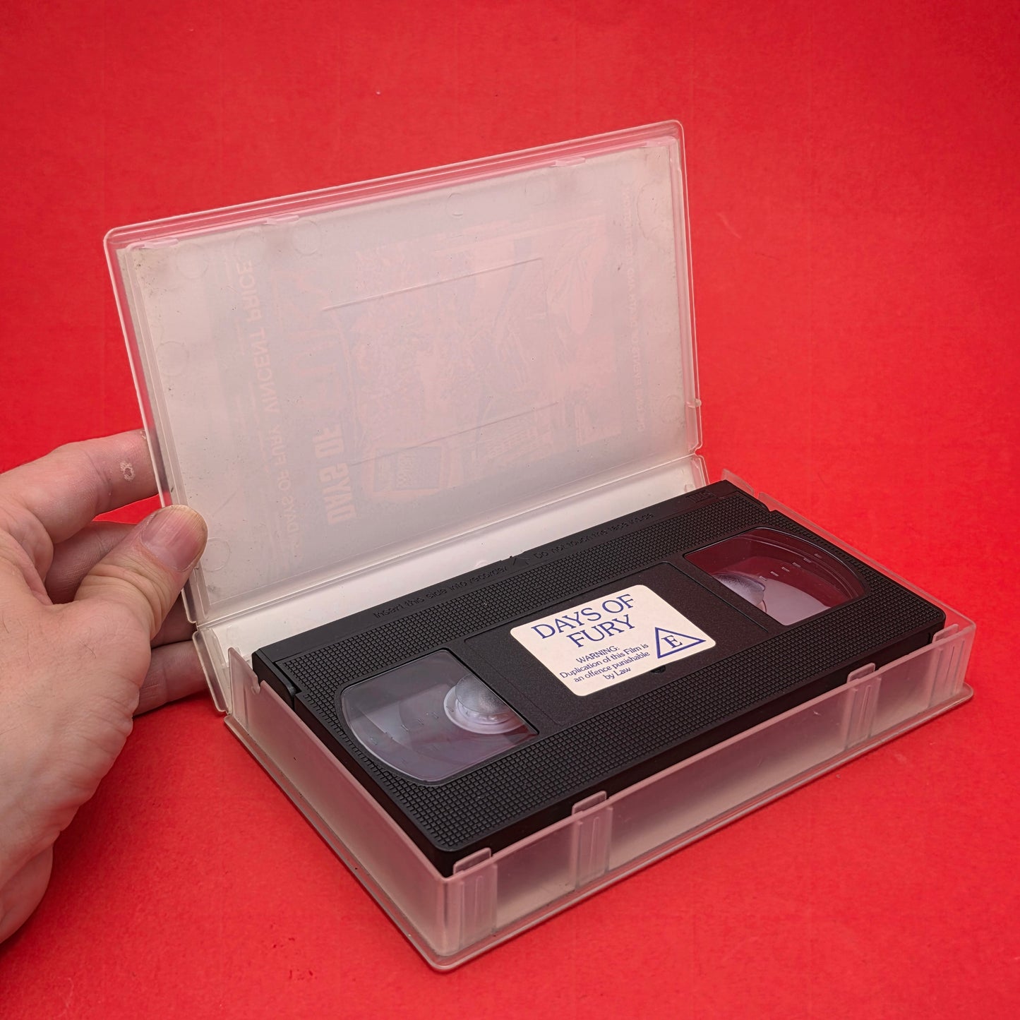 VHS Video ☆ DAYS OF FURY ☆ Pre Cert Vincent Price Vintage Tape