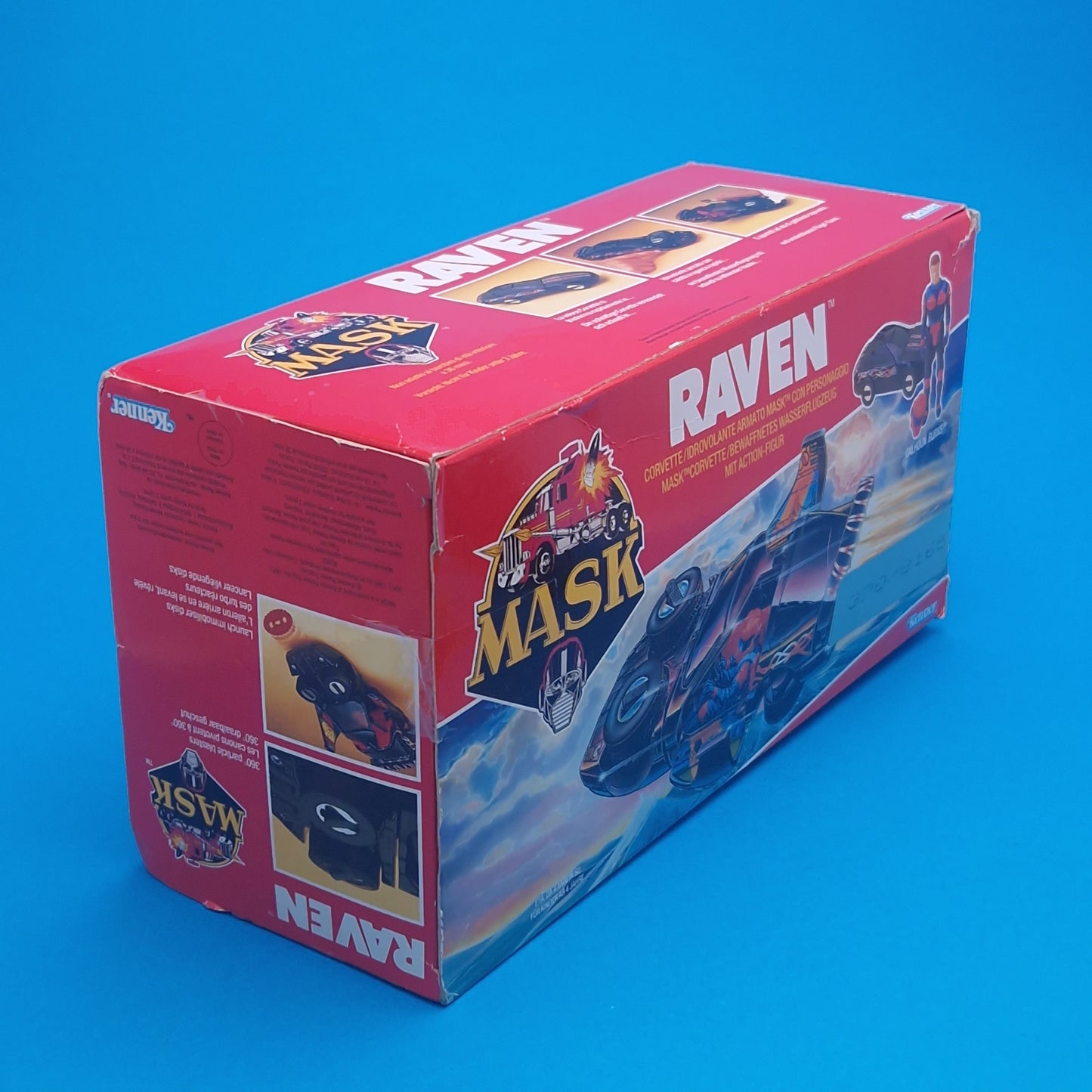 M.A.S.K ☆ RAVEN Calhoun Burns ☆ BOXED Vintage MASK Kenner 80s Euro Box