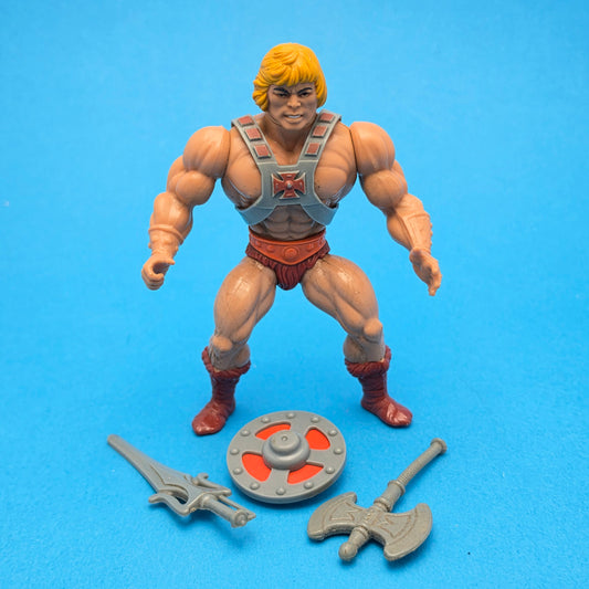 MASTERS OF THE UNIVERSE ☆ HE-MAN Complete Taiwan Vintage Figure ☆ MOTU Loose 80s Mattel Original