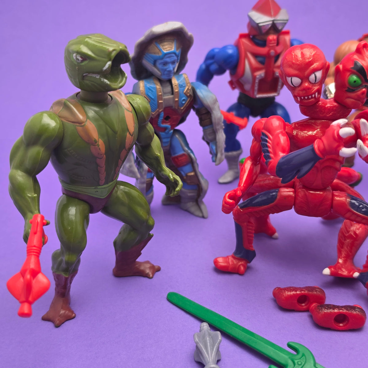 MASTERS OF THE UNIVERSE ☆ 6x Bundle MEKANECK MODULOK KOBRA KHAN JITSU TWO-BAD Vintage Figure ☆ MOTU 80s Mattel