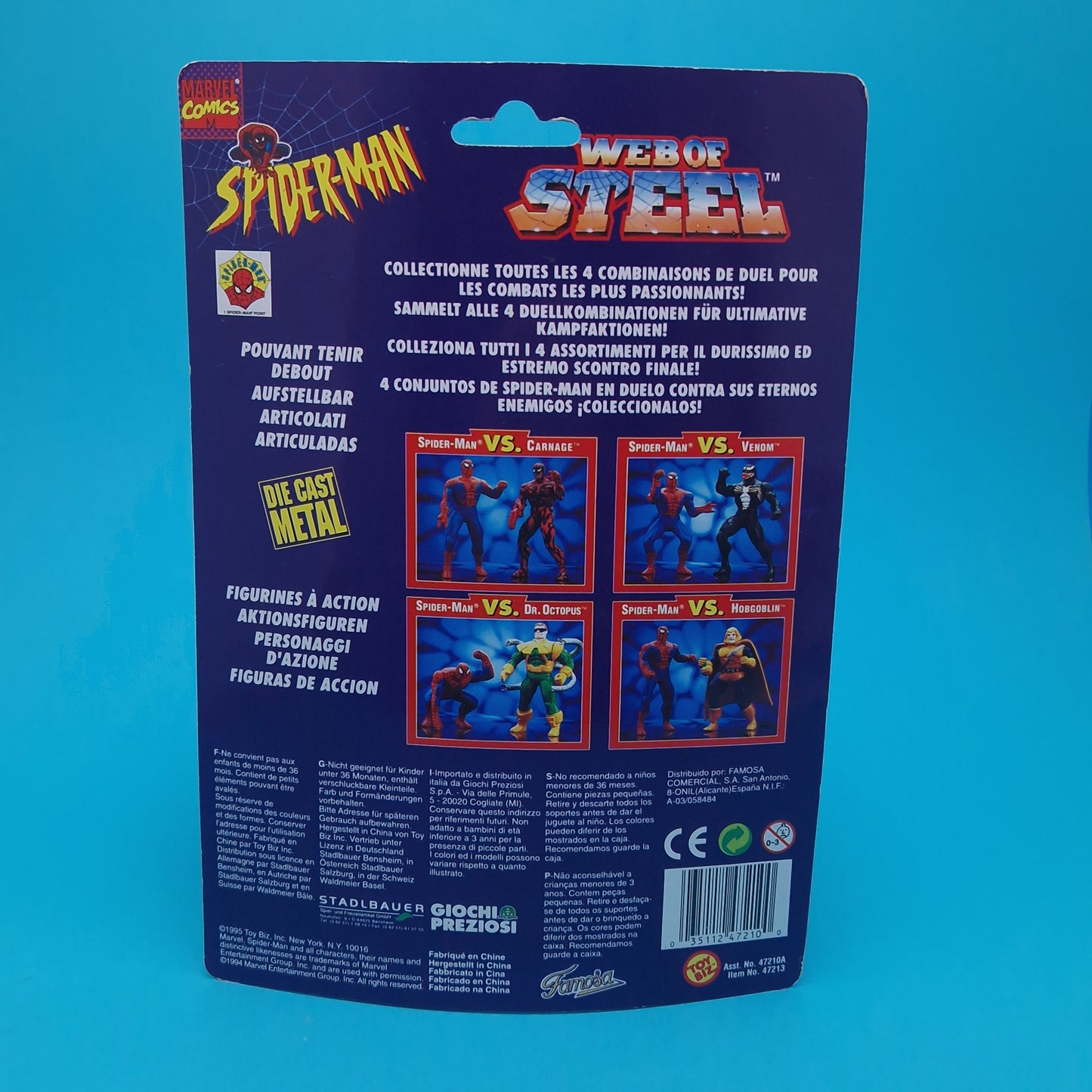 SPIDER-MAN WEB OF STEEL ☆ VS HOBGOBLIN MARVEL Figure ☆ Diecast Metal Vintage Toybiz 90s