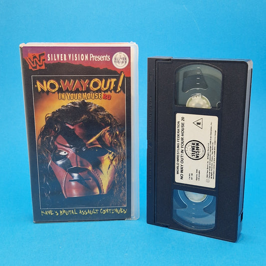 VHS Video ☆ WWF NO WAY OUT IN YOUR HOUSE 20 UK Tape Cassette ☆ Silver Vision Vintage 15