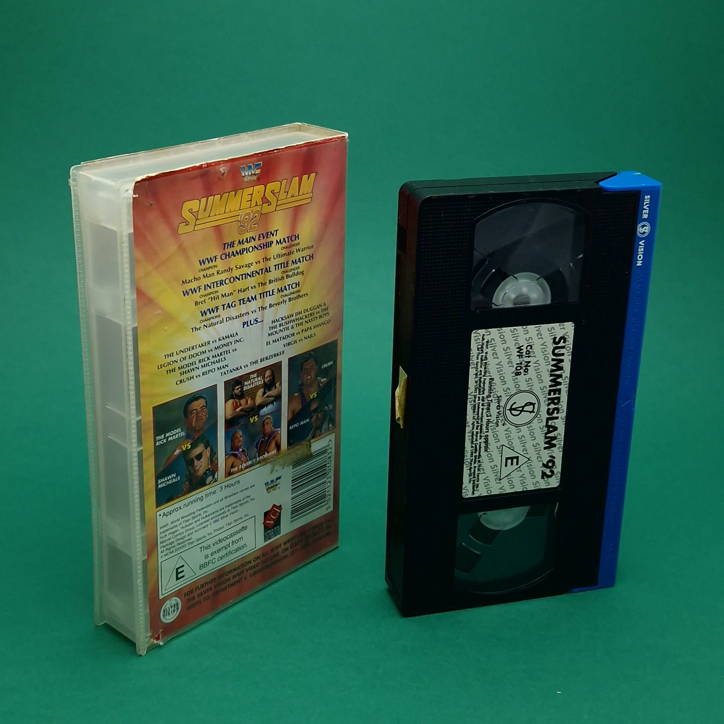 VHS Video ☆ WWF SUMMERSLAM 92 UK Tape Cassette ☆ Silver Vision Vintage