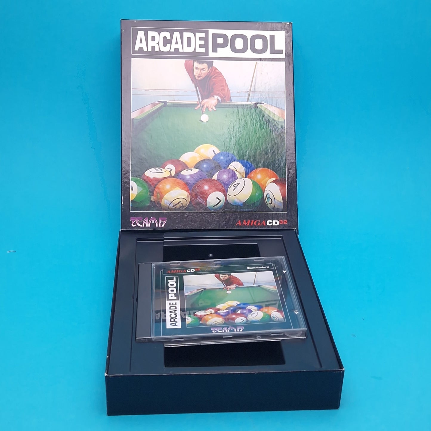 AMIGA CD32 ☆ ARCADE POOL ☆ BIG BOX BOXED Vintage Retro Game Commodore 90s