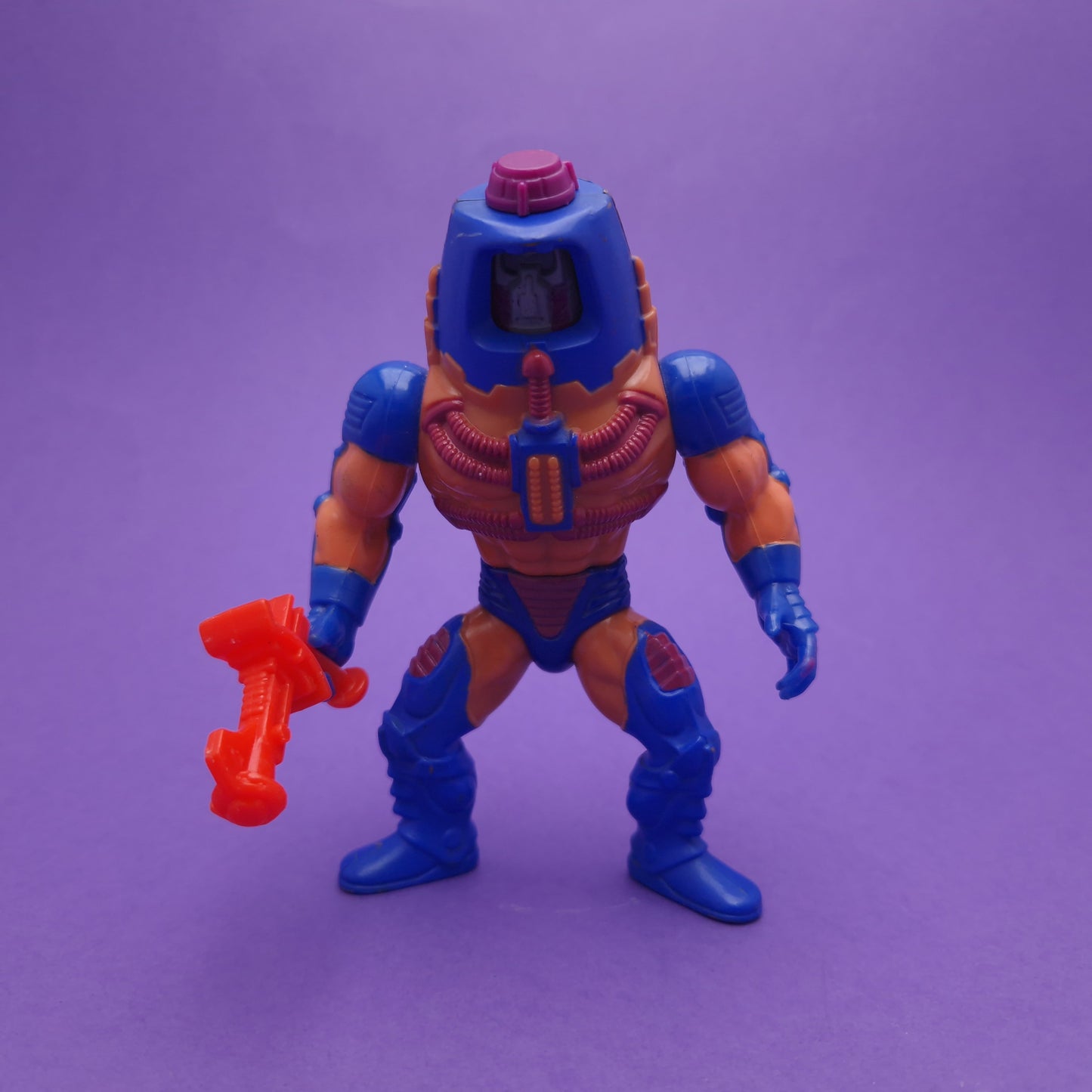 MASTERS OF THE UNIVERSE ☆ RAM MAN SY-CLONE MAN E FACES Vintage Figure ☆ MOTU Loose 80s Mattel Original