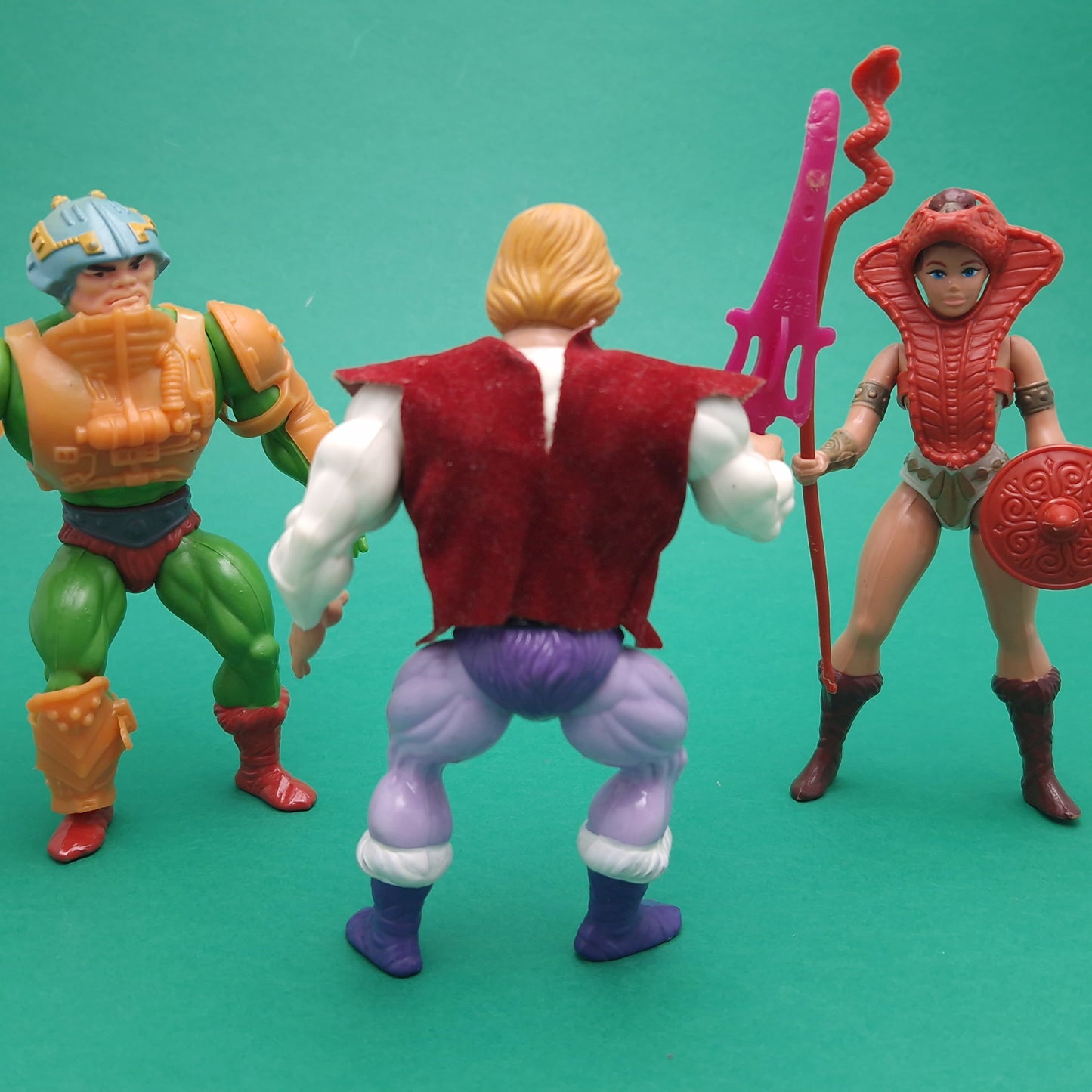 MASTERS OF THE UNIVERSE ☆ TEELA PRINCE ADAM MAN AT ARMS Vintage Figure ☆ MOTU Loose 80s Mattel Original