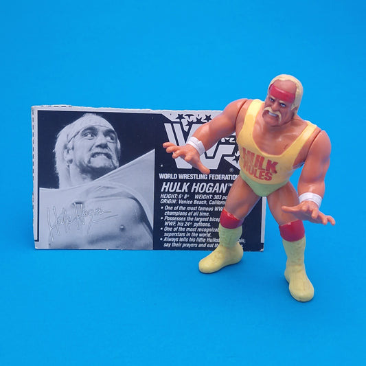 WWF HASBRO ☆ HULK HOGAN Vintage Wrestling Figure ☆ Original 90s Series 1 Bio Card