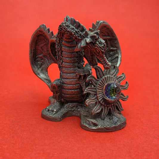 MYTH AND MAGIC ☆ THE SUN DRAGON Statue Metal Figure ☆ Loose Mark Locker