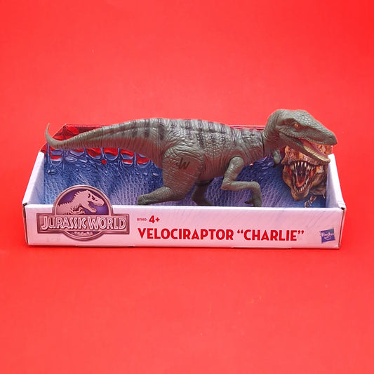 JURASIC WORLD ☆ VELOCIRAPTOR CHARLIE Boxed Action Figure ☆ 2015 Sealed Hasbro