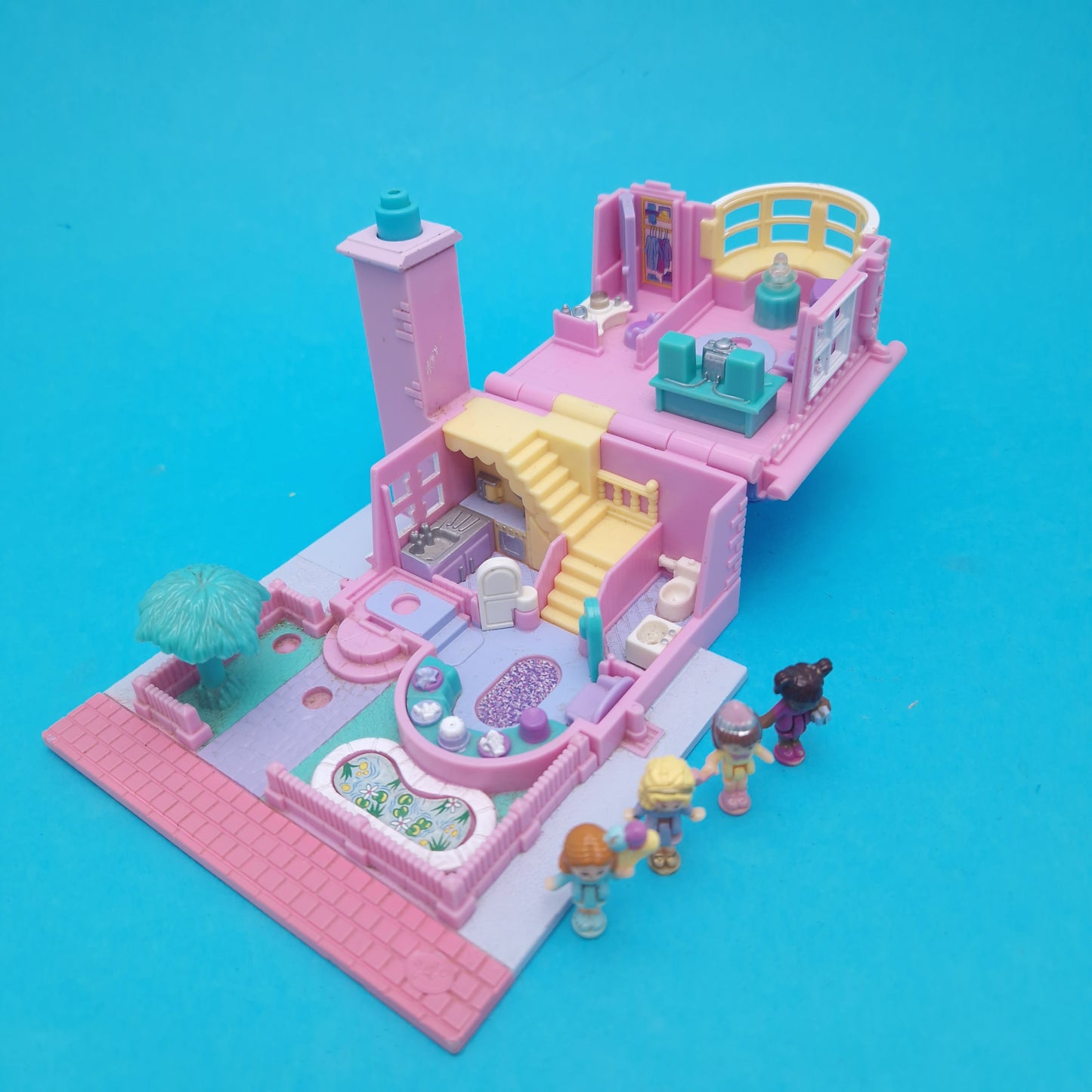 POLLY POCKET ☆ BAY WINDOW HOUSE Vintage Figure Playset Complete ☆ Original 1993
