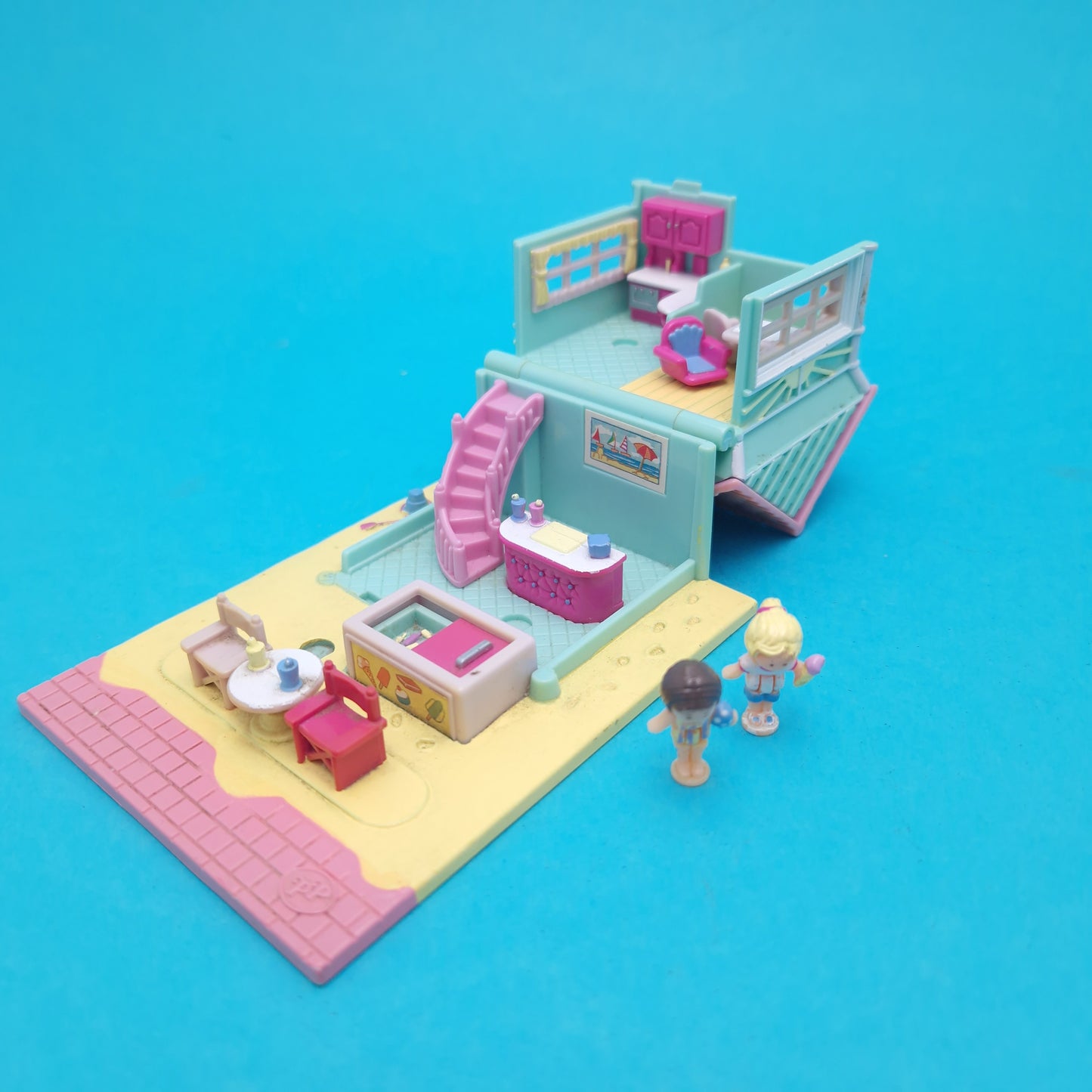 POLLY POCKET ☆ BEACH CAFE Vintage Figure Playset Complete ☆ Original 1993