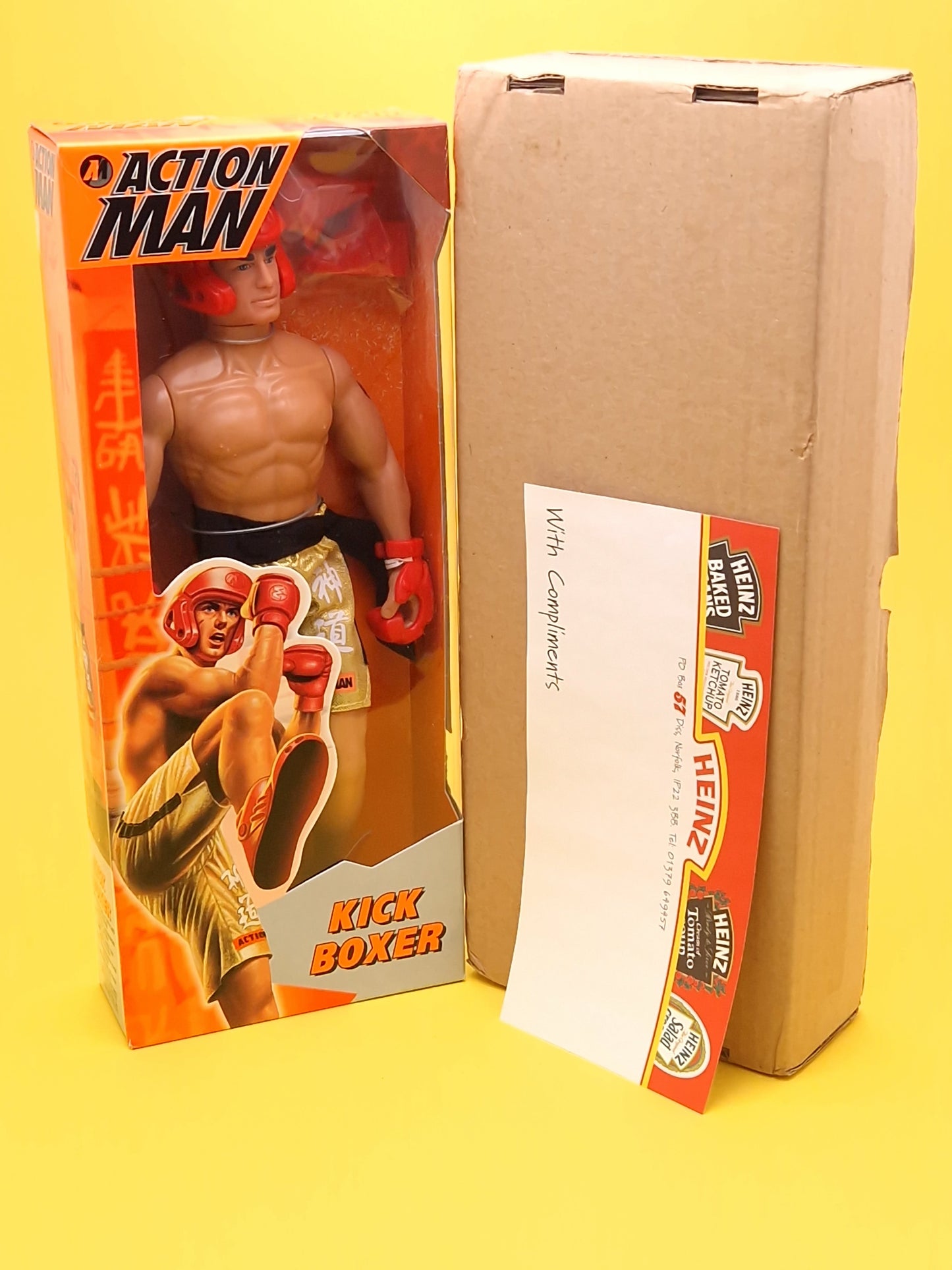 ACTION MAN ☆ KICK BOXER Rare Heinz Competition winner Figure Doll ☆ Vintage HASBRO Boxed 90's SEALED