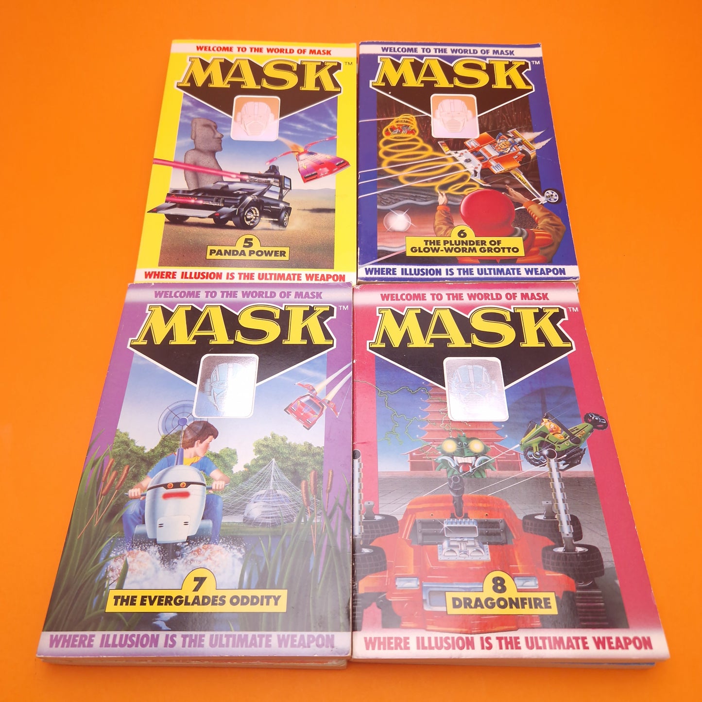 M.A.S.K ☆ Complete Set 1-8 Knight Books 1986 Kenneth Harper Vintage TV Novelisation ☆ Vintage 80s