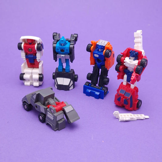 TRANSFORMERS G1 ☆ MICROMASTER OFF-ROAD RESCUE PATROL Figures ☆ Robot Vintage Original 80s