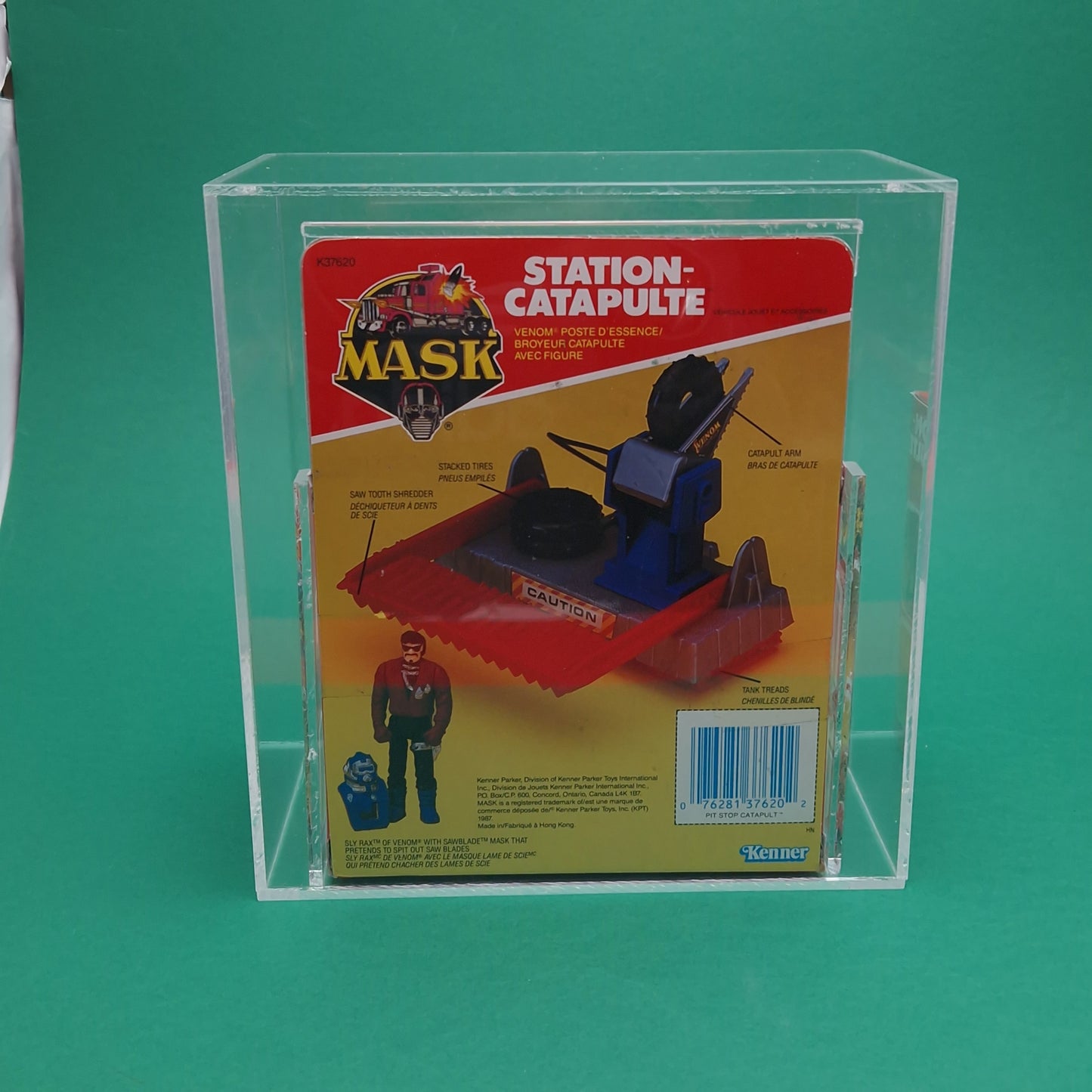 M.A.S.K ☆ PIT STOP CATAPULT Sly Rax Figure GRADED UKG 85 Vehicle ☆ Sealed Boxed 80s Kenner MASK Vintage