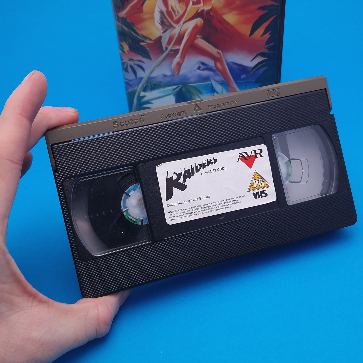 VHS Video ☆ RAIDERS OF THE LOST CODE ☆ 80s Big Box Ex Rental Vintage PG