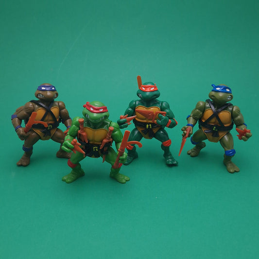 TEENAGE MUTANT NINJA TURTLES ☆ SET OF FOUR Figure ☆ Vintage Loose