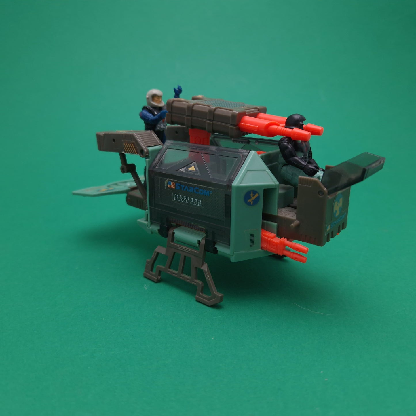 STARCOM ☆ MISSILE FOX TORNADO GUNSHIP EURO Exclusive Vehicle & Figures ☆ 80's Loose Vintage Coleco Mattel