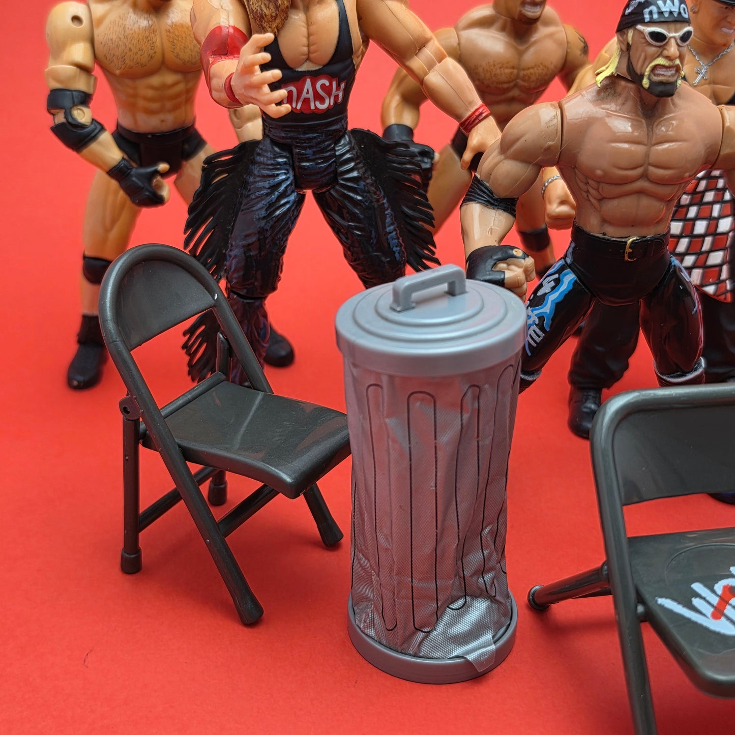 WCW SMASH SLAM ☆ Bundle GOLDBERG HOGAN NASH KONAN x6 Vintage Figures ☆ Toybiz Original