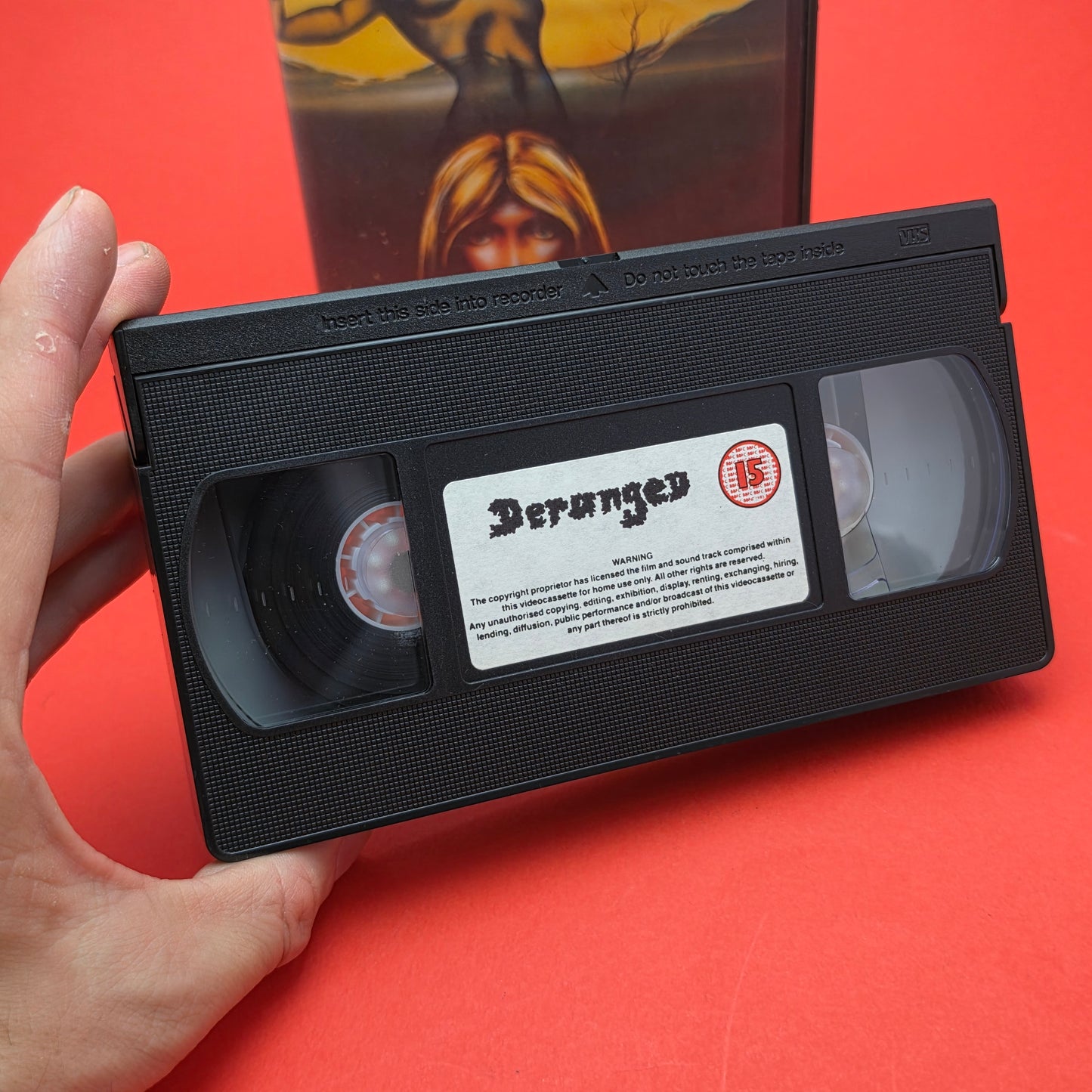 VHS Video ☆ DERANGED AKA IDAHO TRANSFER UK ☆ 70s 80s 15 Cert Big Box Ex Rental Vintage
