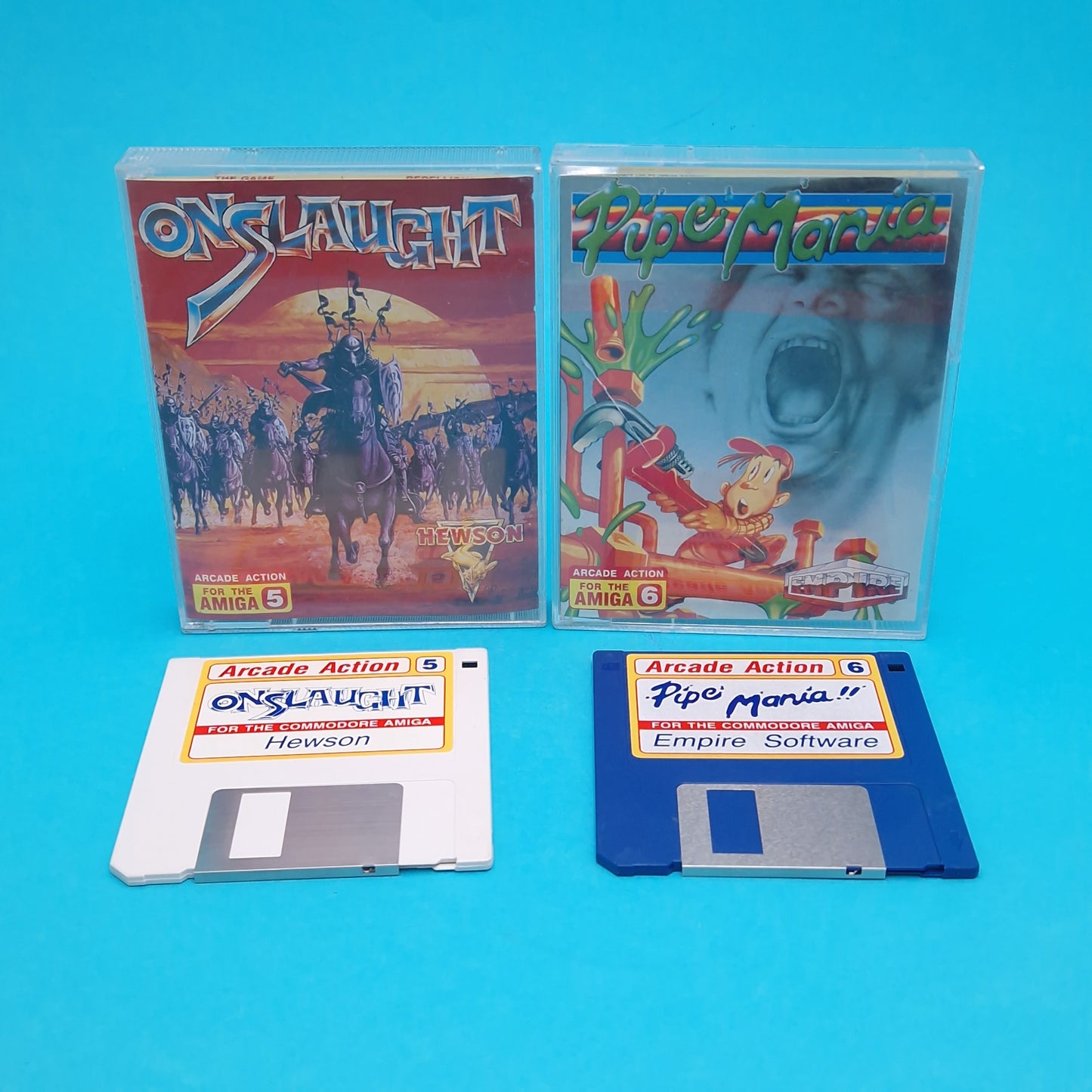 AMIGA ☆ ARCADE ACTION SILICA COLLECTION of 10 ☆ Asterix Rick Dangerous Vintage Retro Game Original