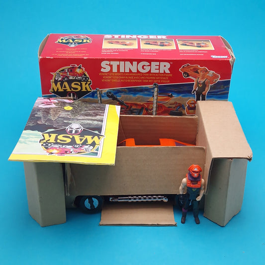 M.A.S.K ☆ STINGER Bruno Sheppard ☆ BOXED Complete Inner Vintage MASK Kenner 80s
