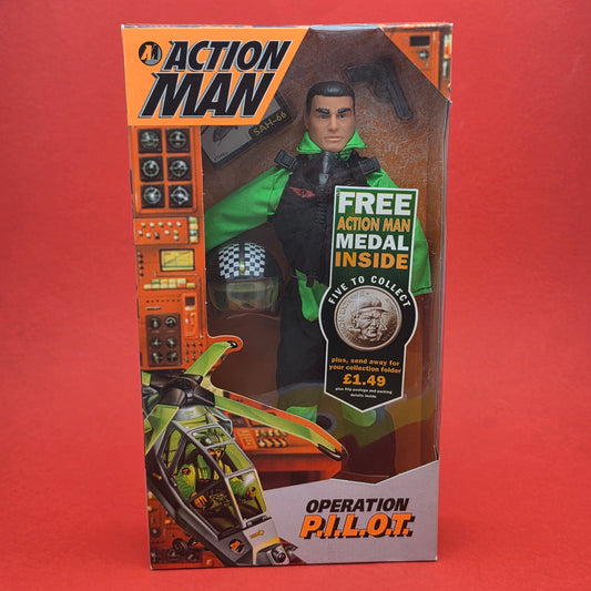 ACTION MAN ☆ OPERATION P.I.L.O.T Figure Doll ☆ Vintage HASBRO SEALED BOXED 90's