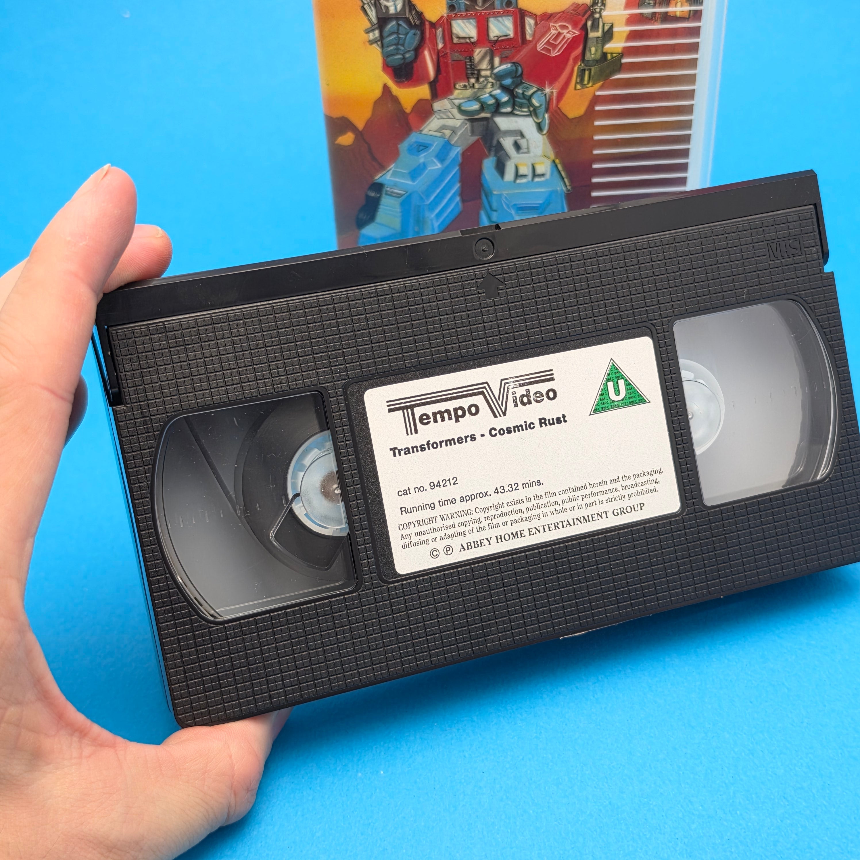 VHS Video ☆ TRANSFORMERS COSMIC RUST MASQUERADE ☆ U Cert Vintage