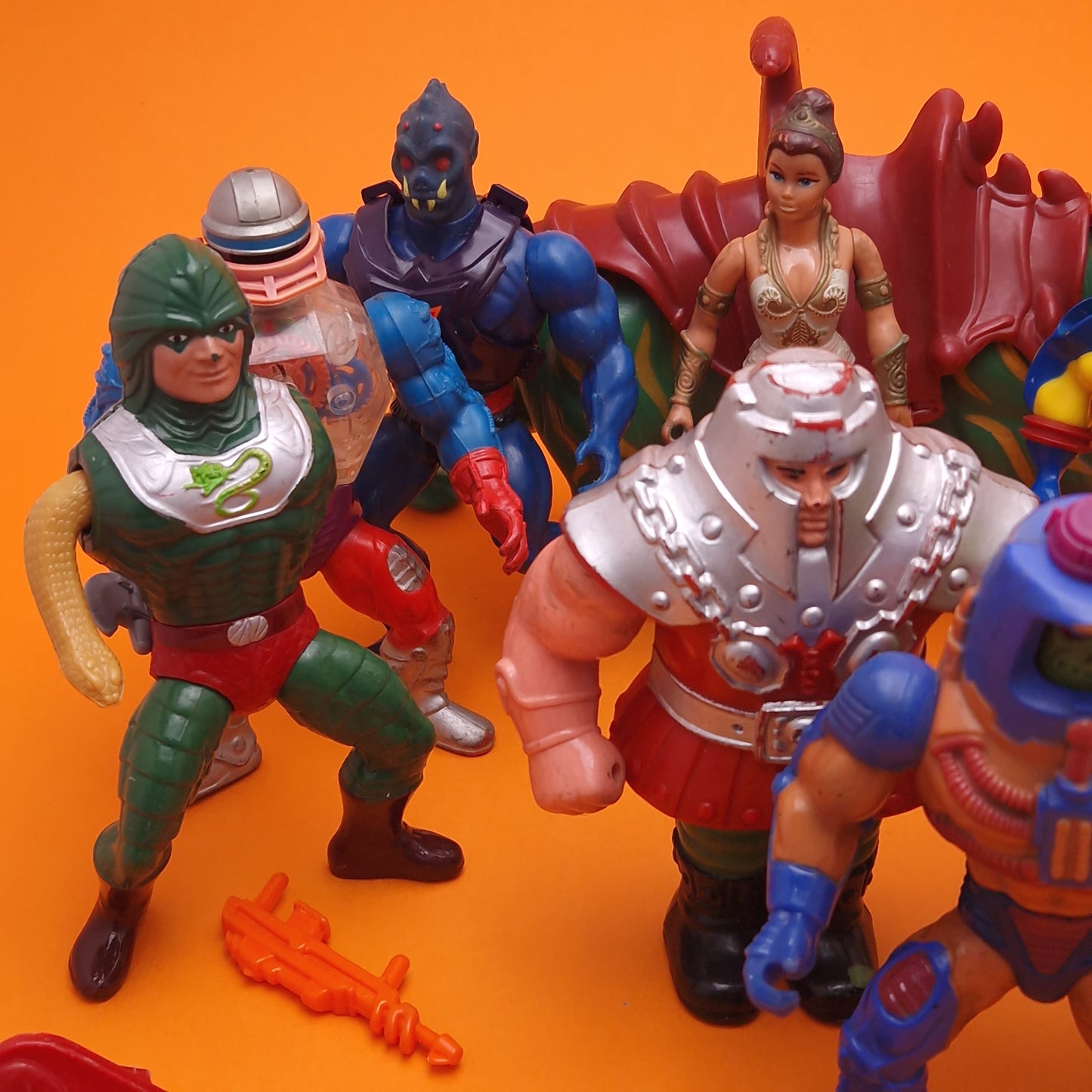 MASTERS OF THE UNIVERSE ☆ 11x Bundle TEELA MANEFACES RAM-MAN ROBOTO WEBSTER Vintage Figure ☆ MOTU Loose 80s Mattel